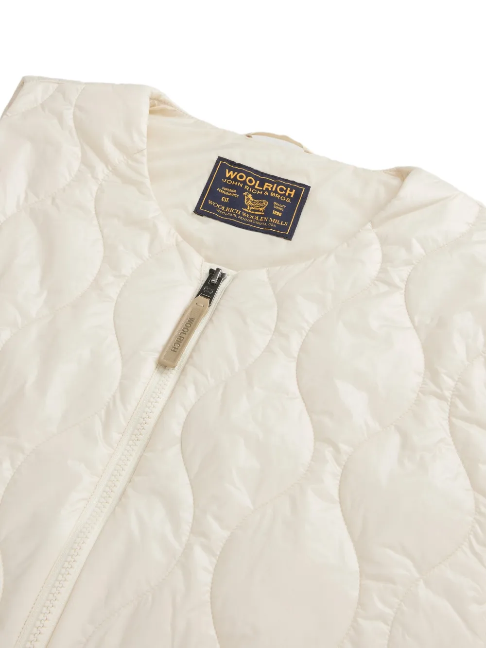 Woolrich Opvouwbare bodywarmer met golfquilt Wit