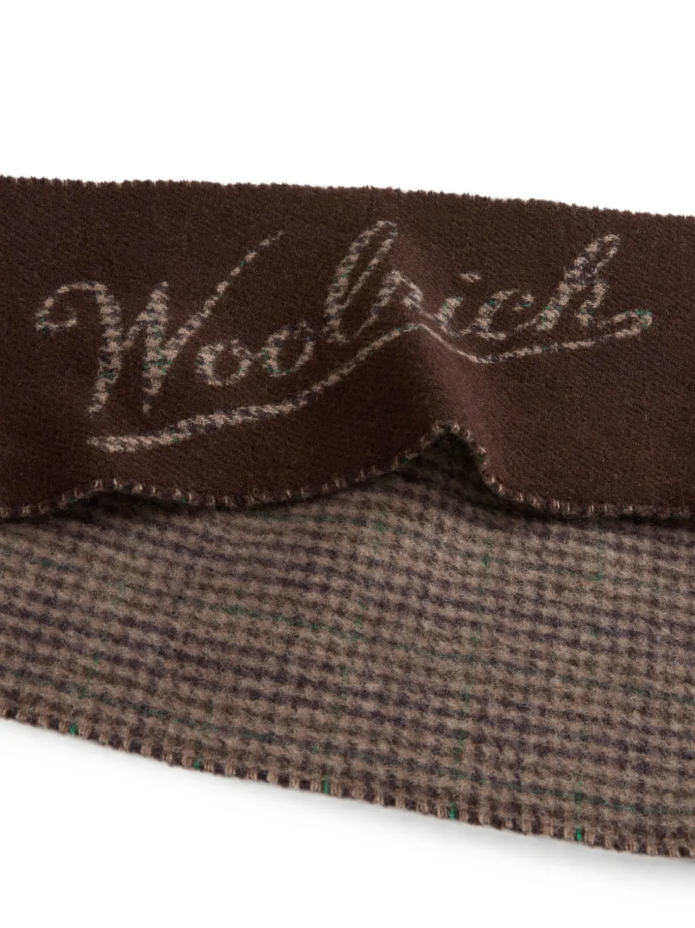 Woolrich Geruite sjaal Bruin