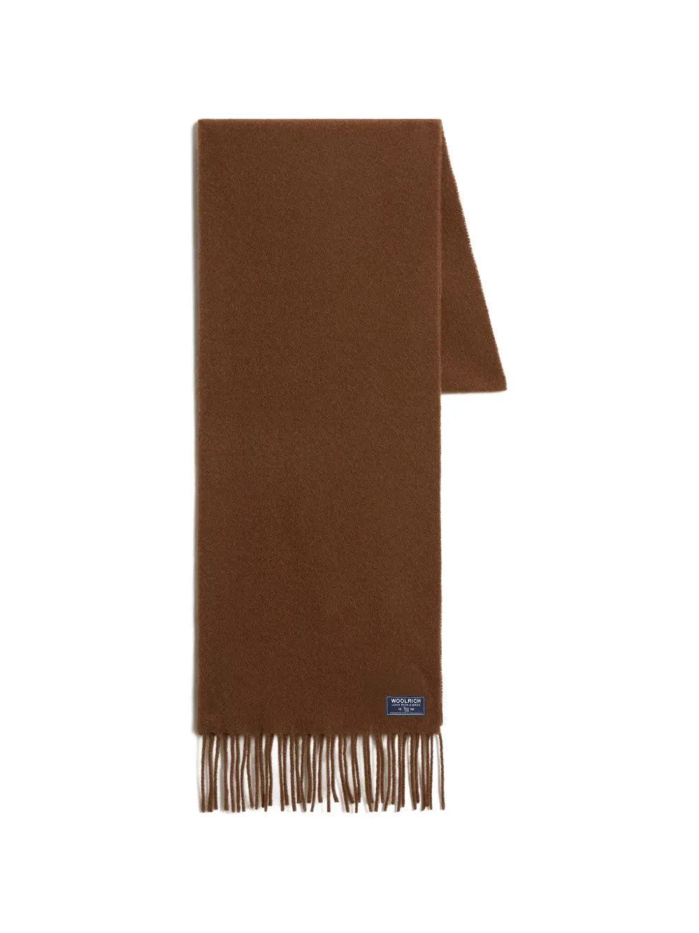 Woolrich Schal mit Fransen und Logo-Patch - Braun