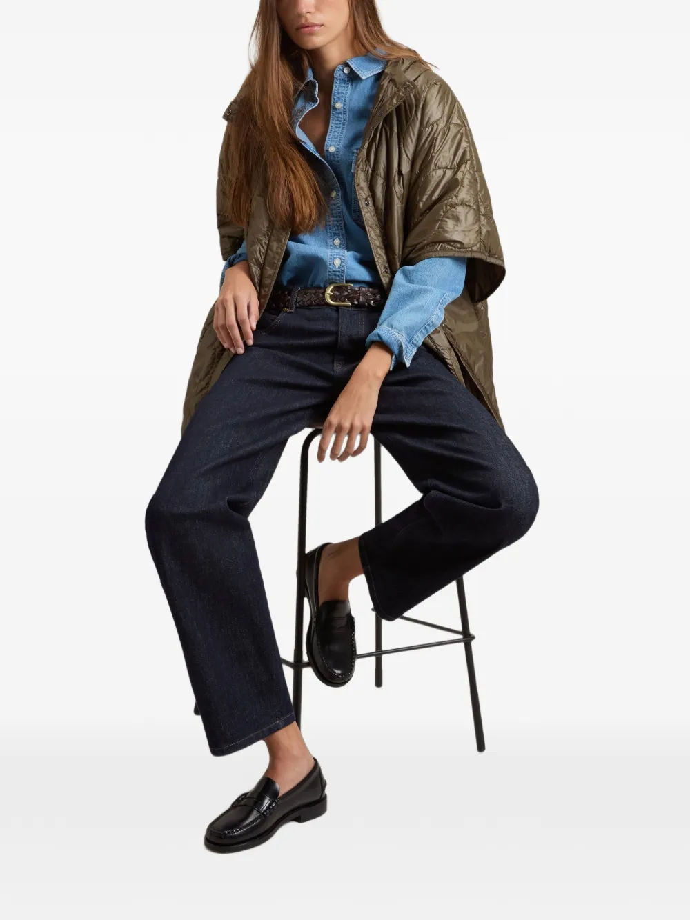 Woolrich Cape met capuchon Groen