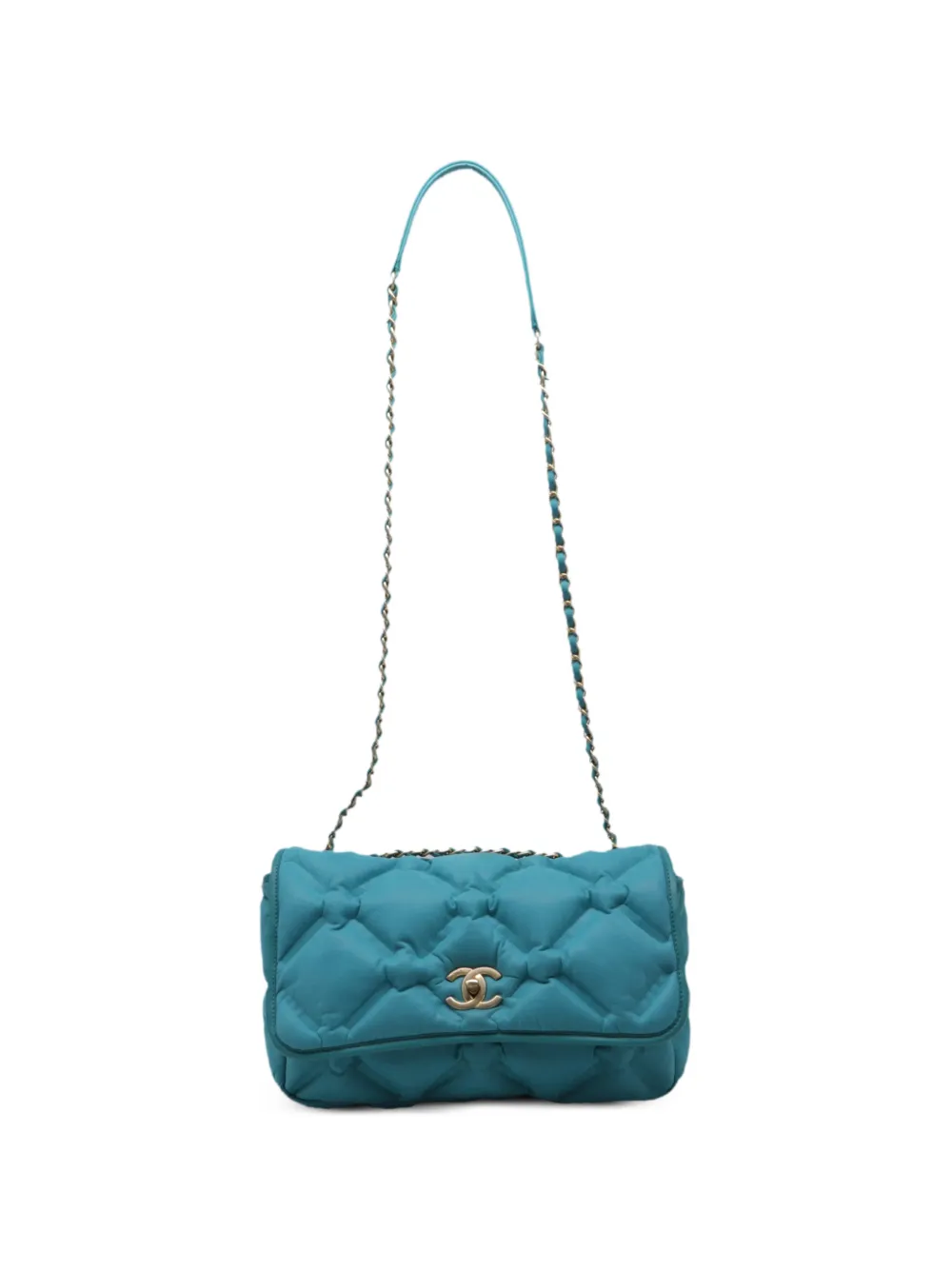 CHANEL Pre-Owned Chesterfield quilted shoulder bag - Blu