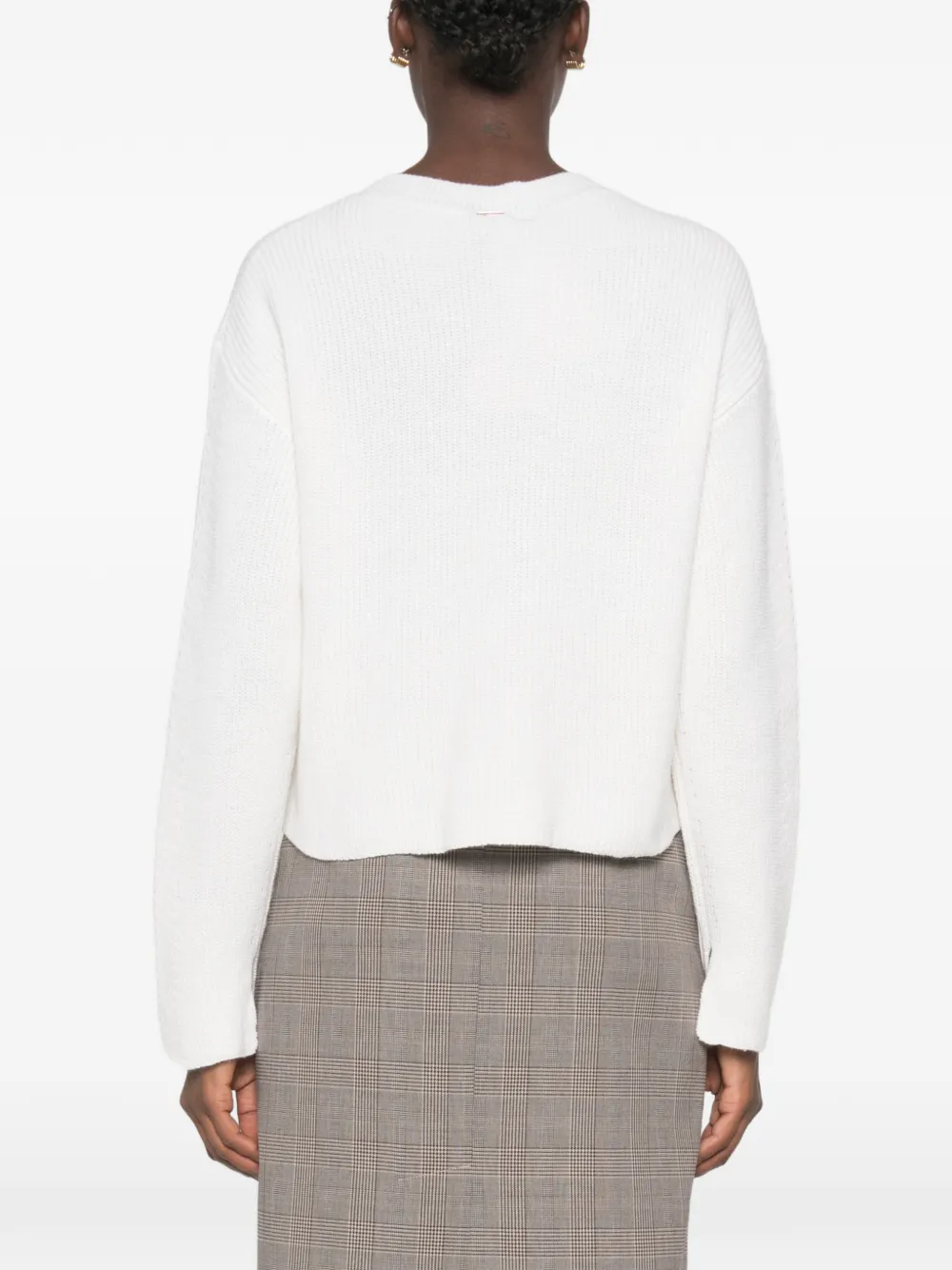 TWINSET Ribgebreide trui Wit