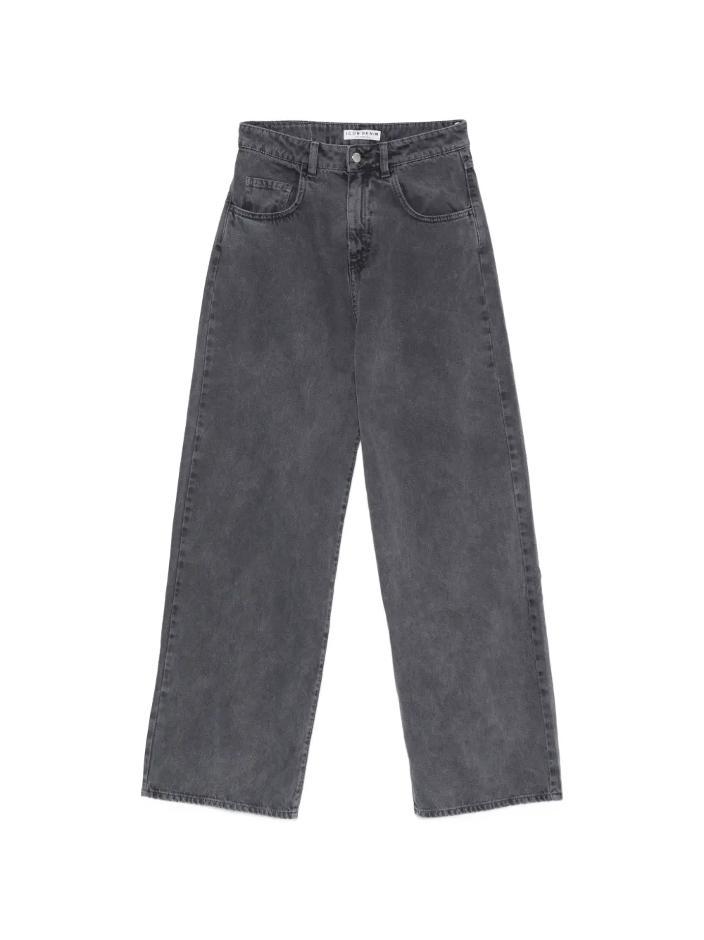 ICON DENIM faded wide-leg jeans - Grau
