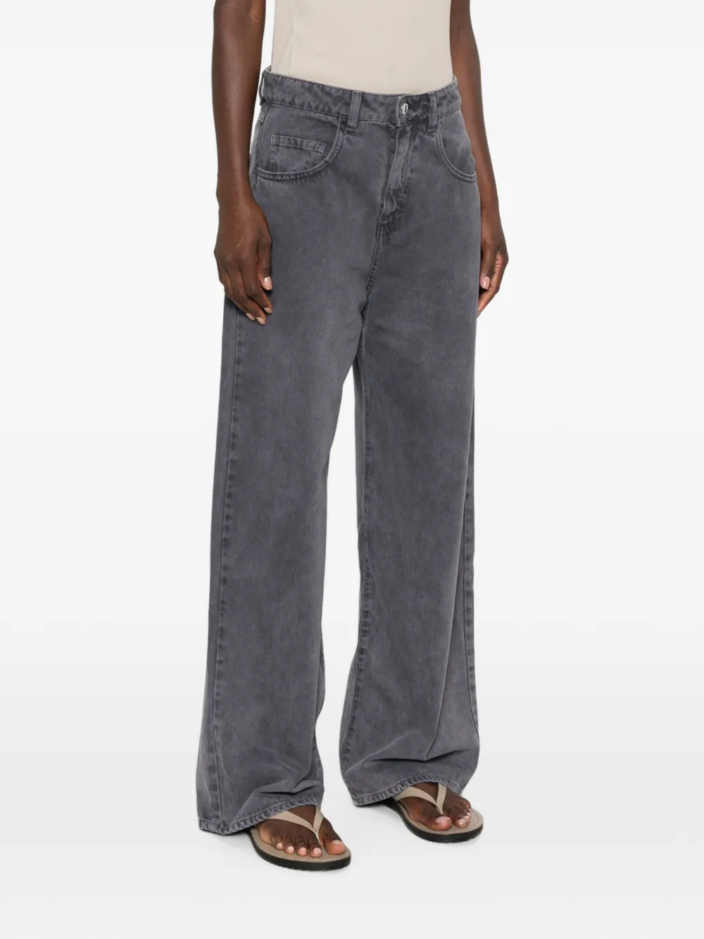 ICON DENIM Jeans met wijde pijpen Grijs