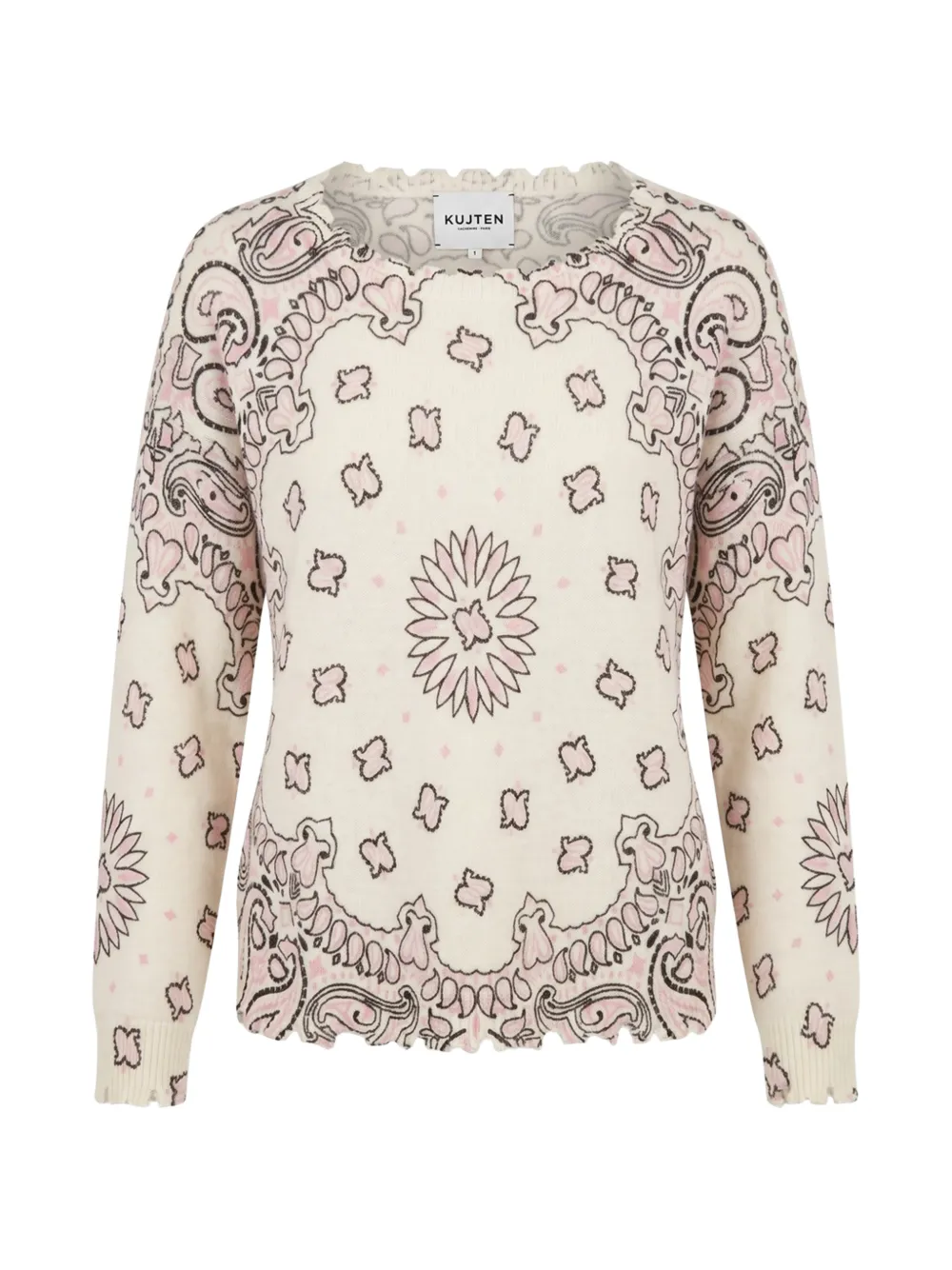 kujten Pull Mela Bandana Bico paisley-print cashmere sweater