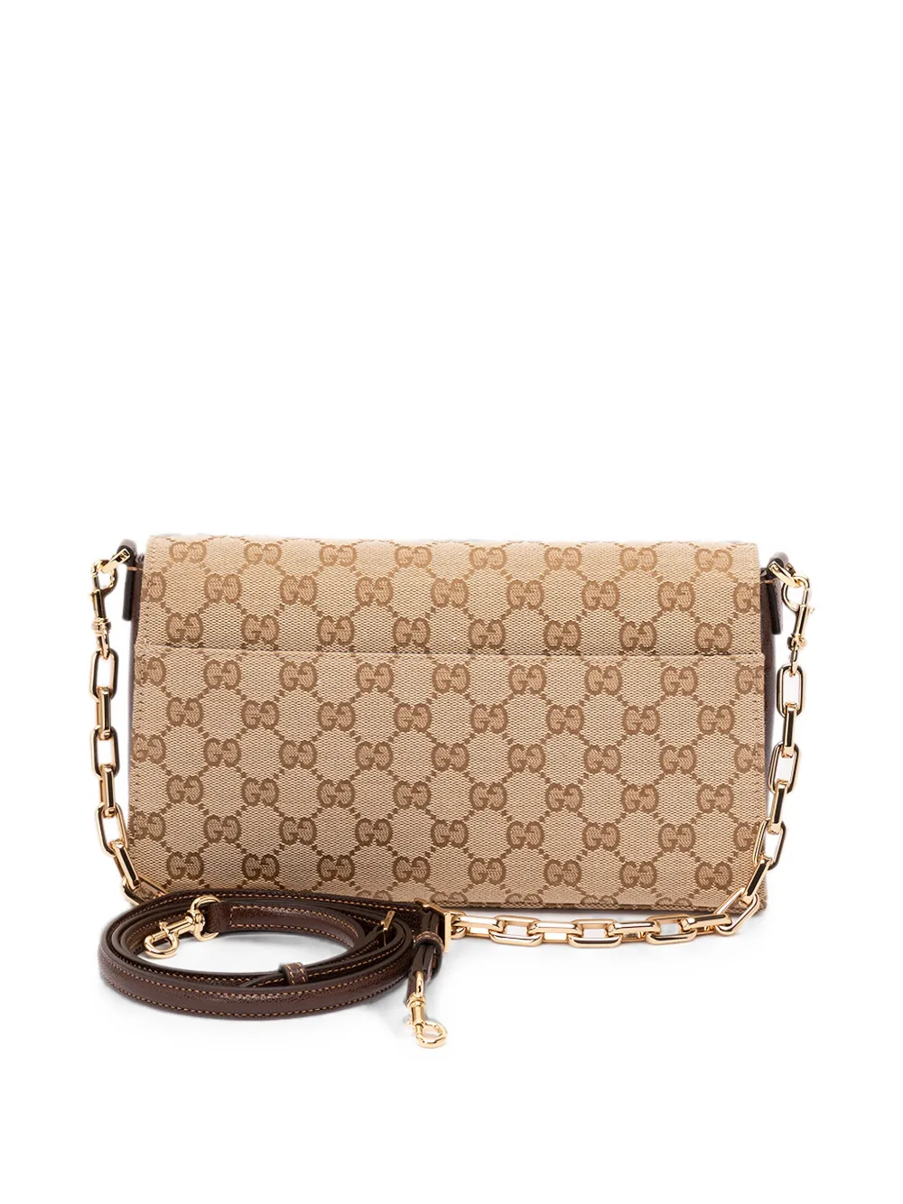 Gucci Medium Horsebit Ristretto schoudertas Beige