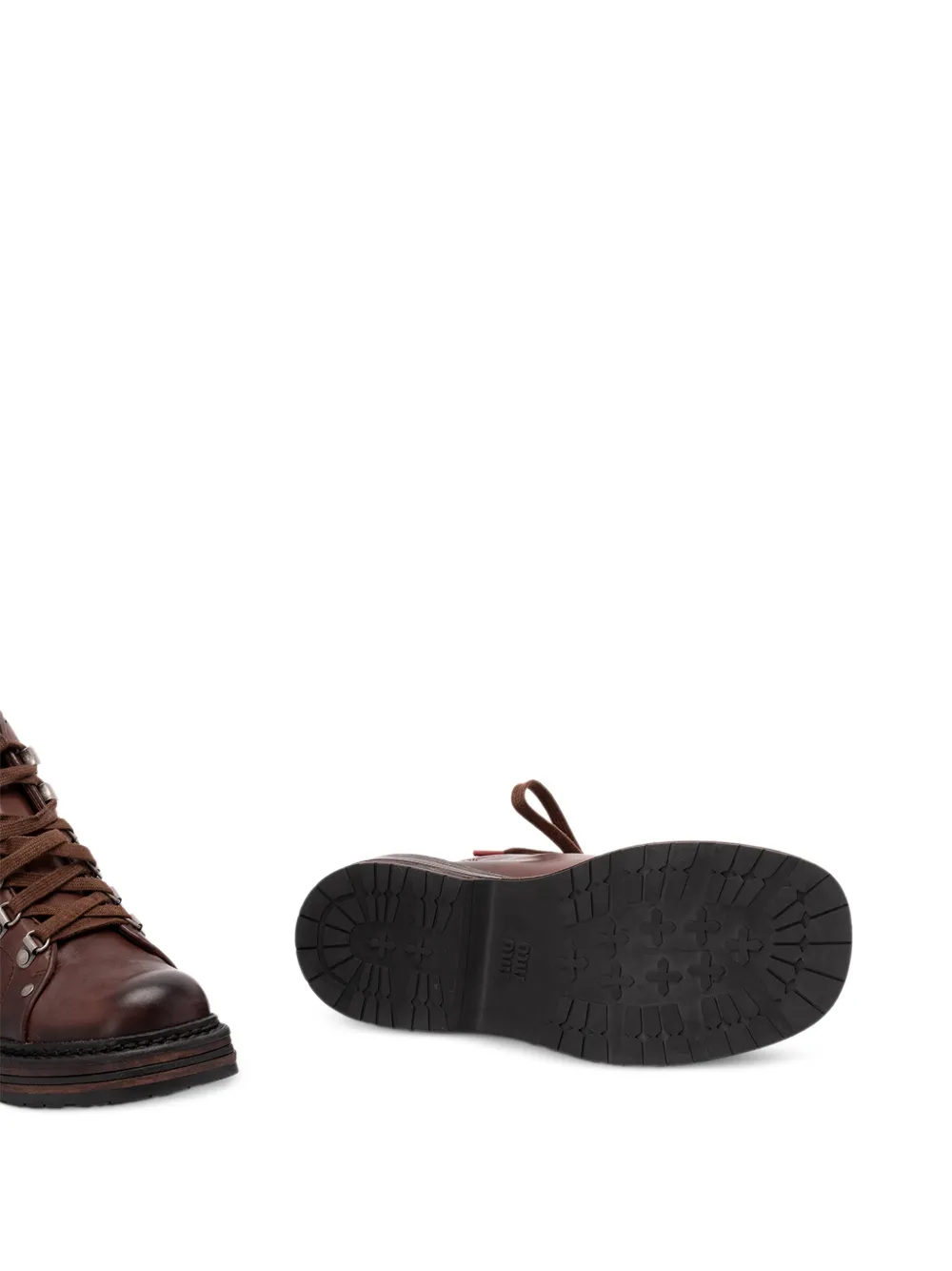 Miu leather booties Bruin