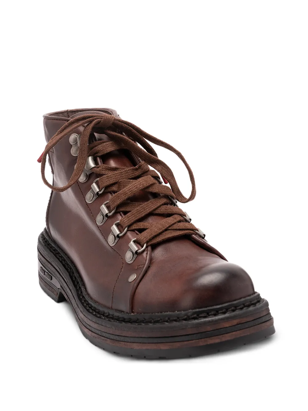 Miu leather booties Bruin