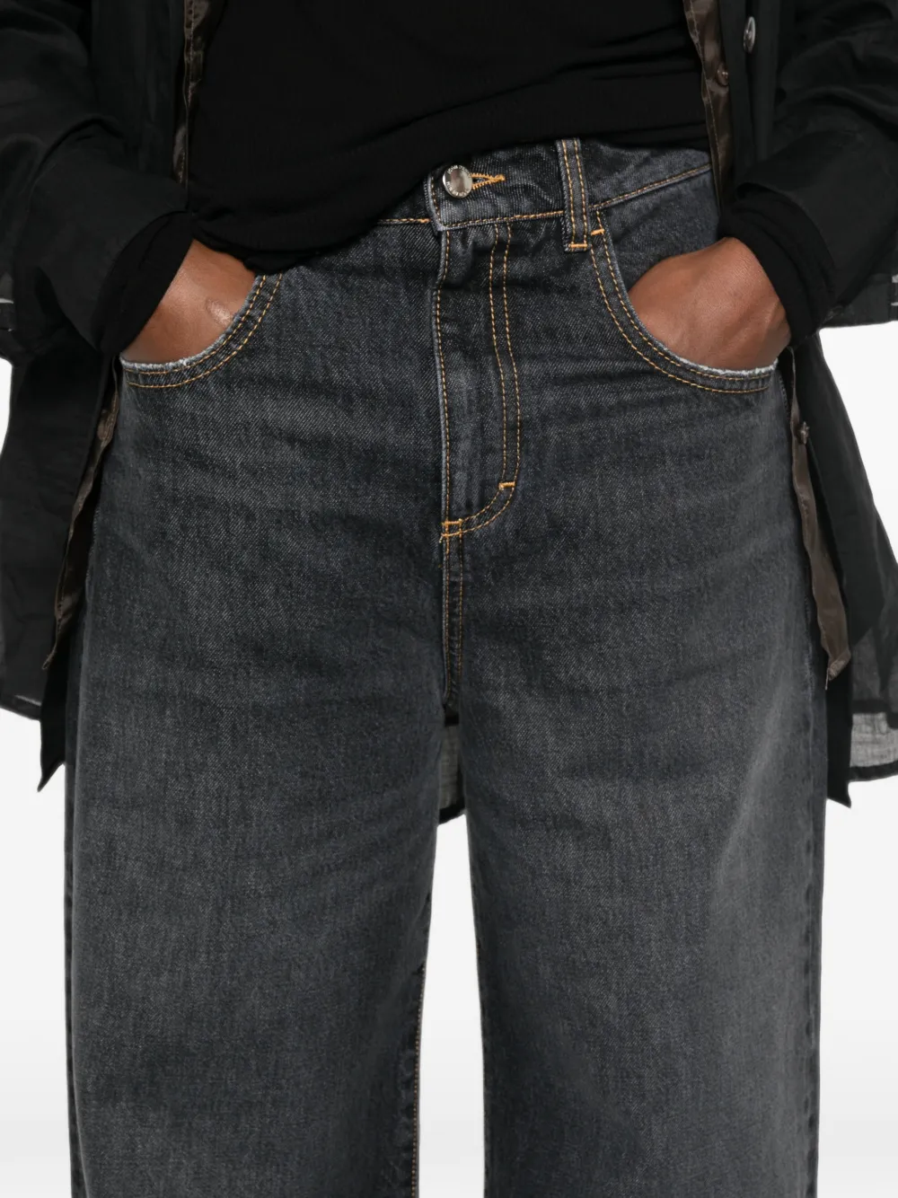 ICON DENIM Jeans met wijde pijpen Grijs