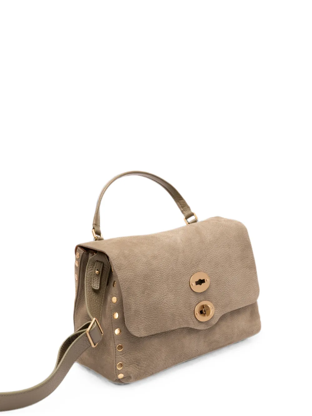 Zanellato Postina kleine shopper verfraaid met studs Beige