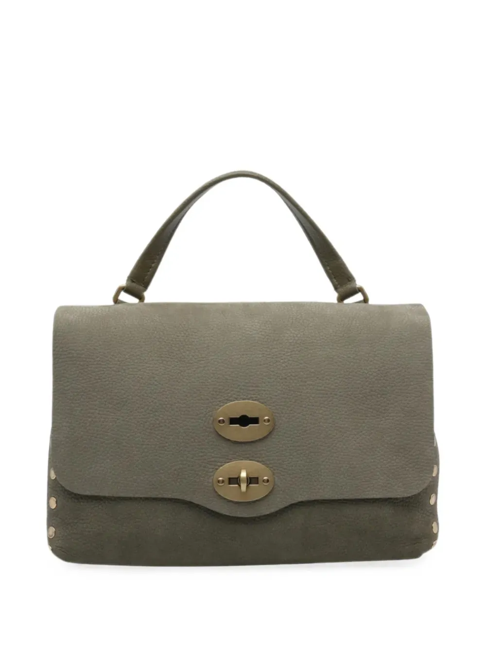 Zanellato Postina kleine shopper verfraaid met studs Beige