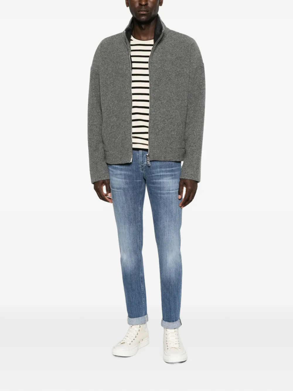 DONDUP faded whiskered jeans Blauw