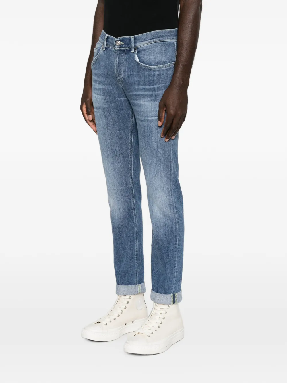 DONDUP faded whiskered jeans Blauw