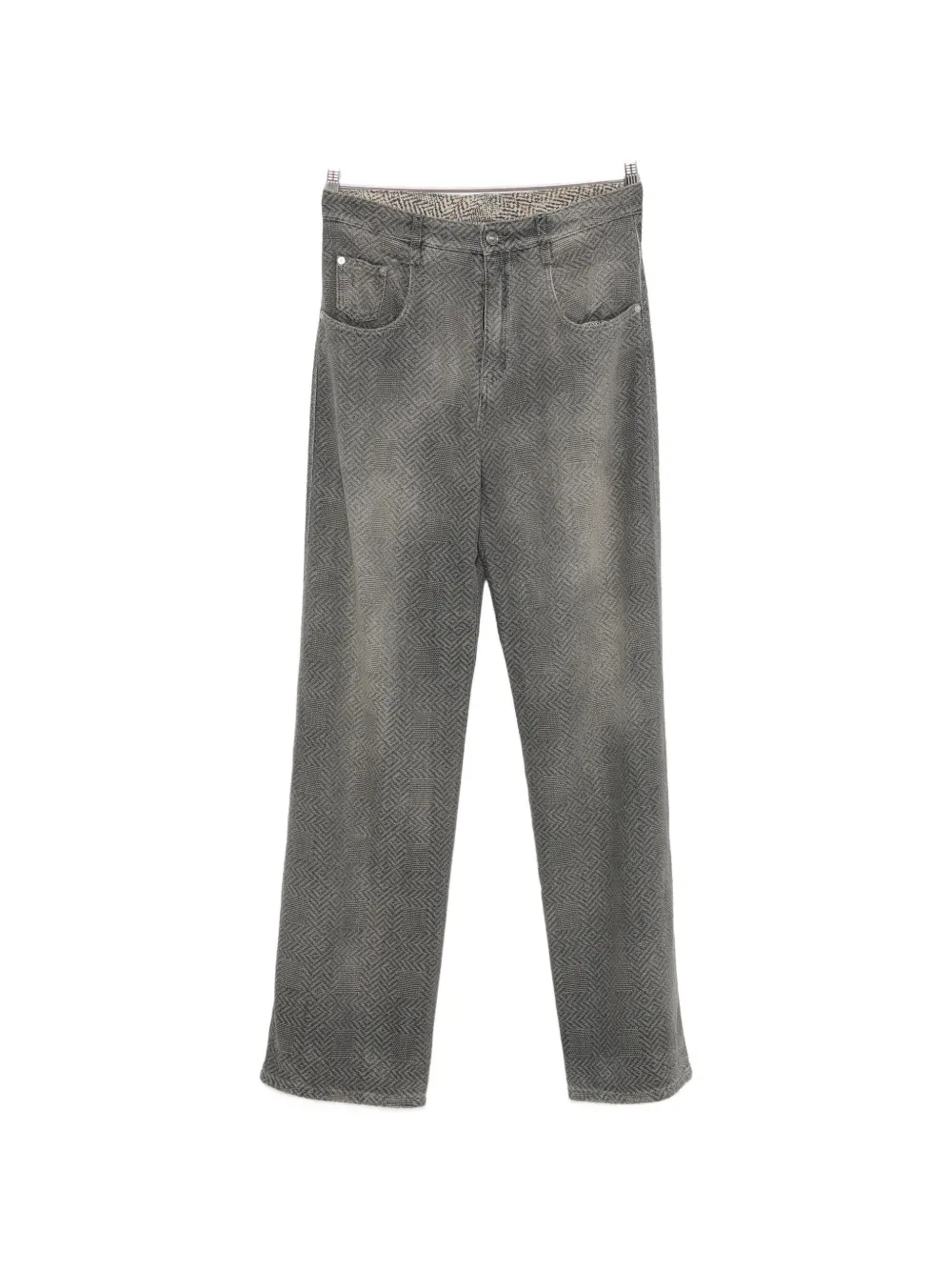 Ermanno Scervino geometric-pattern wide-leg jeans - Grau