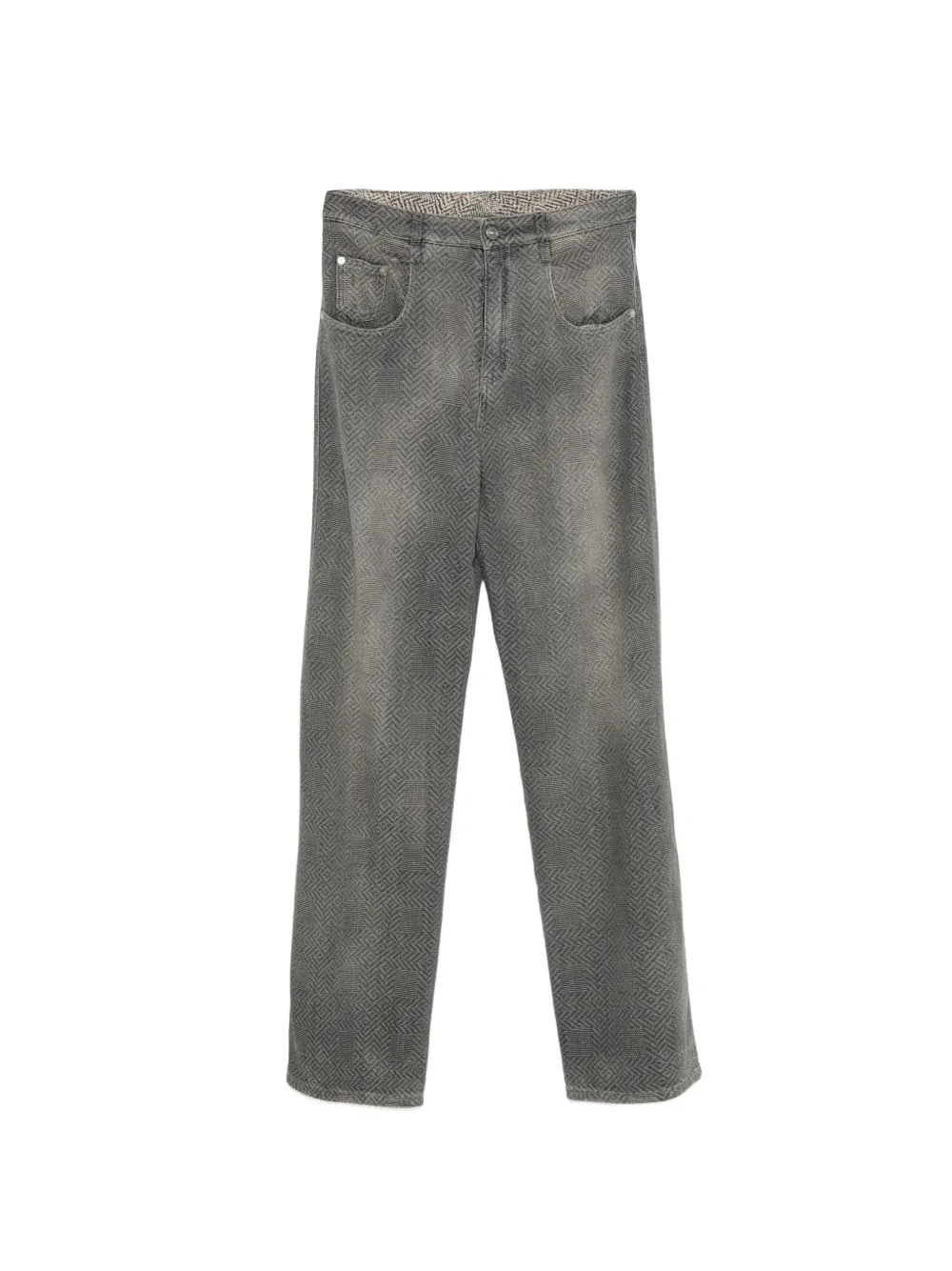 Ermanno Scervino geometric-pattern wide-leg jeans - Grigio
