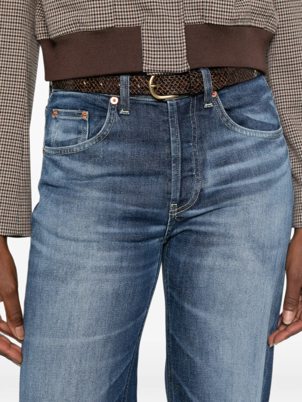 DONDUP Straight jeans met vervaagd effect Blauw