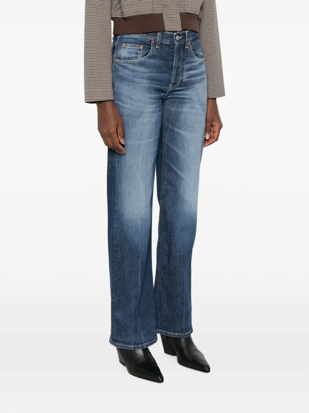DONDUP Straight jeans met vervaagd effect Blauw