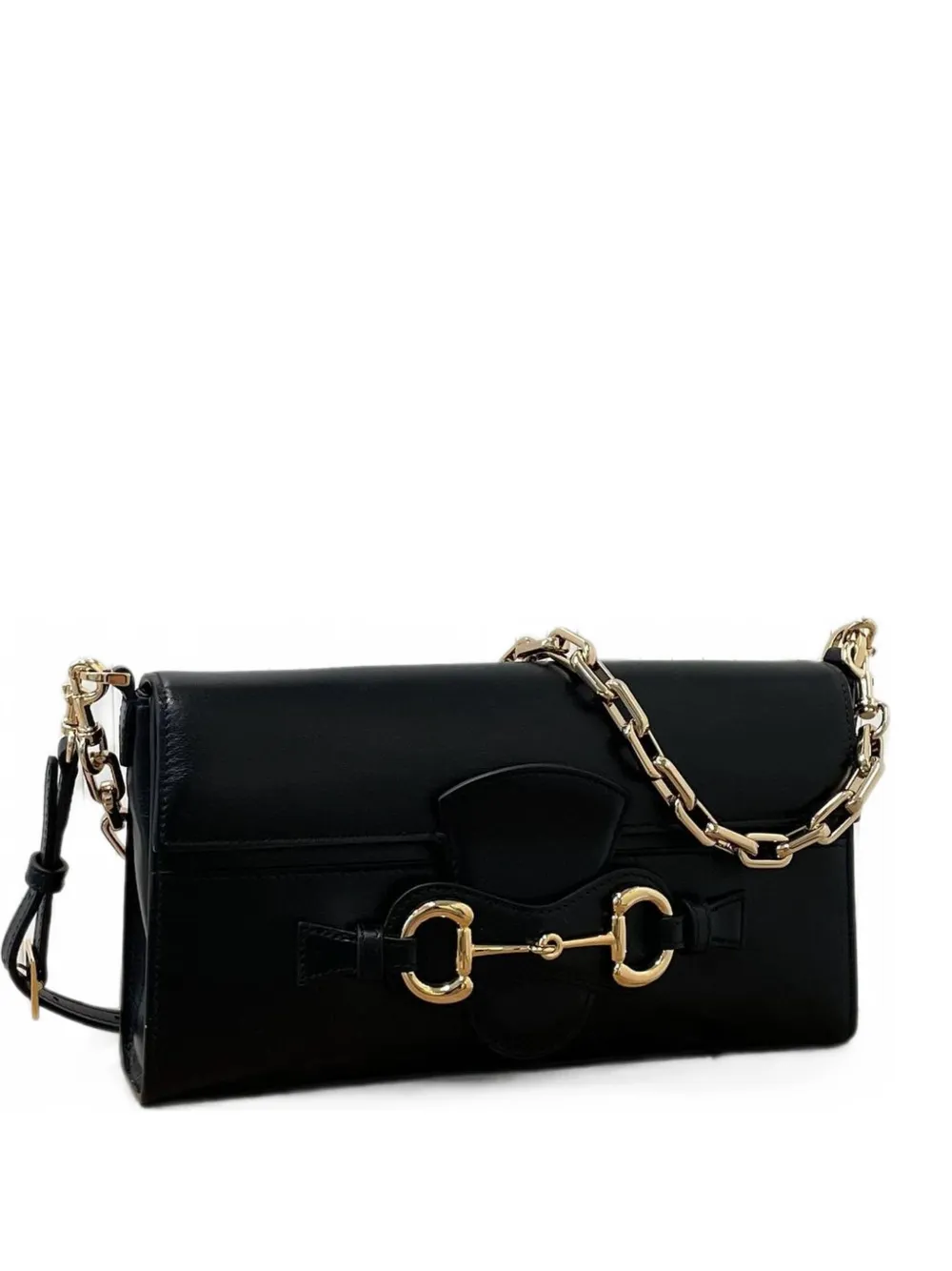 Gucci Mittelgroße Horsebit Ristretto Schultertasche - Schwarz
