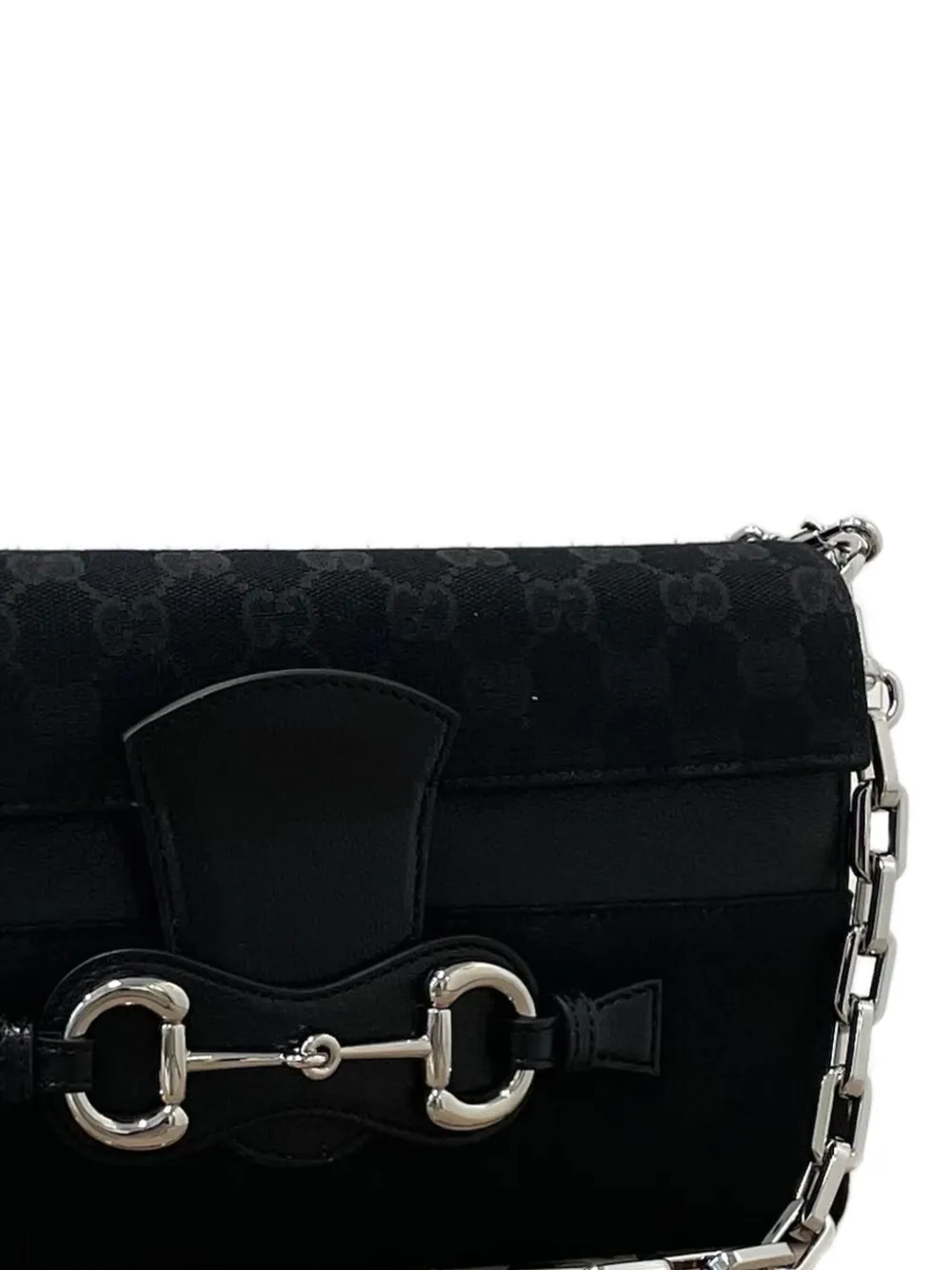 Gucci Medium Horsebit Ristretto schoudertas Zwart