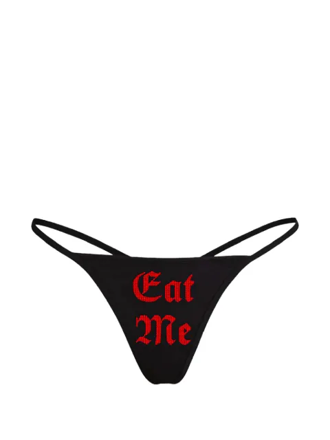 SP5DER rhinestone-embellished thong