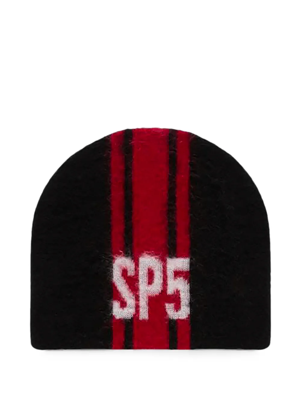 SP5DER Rally striped beanie hat - Nero