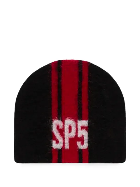 SP5DER Rally striped beanie hat