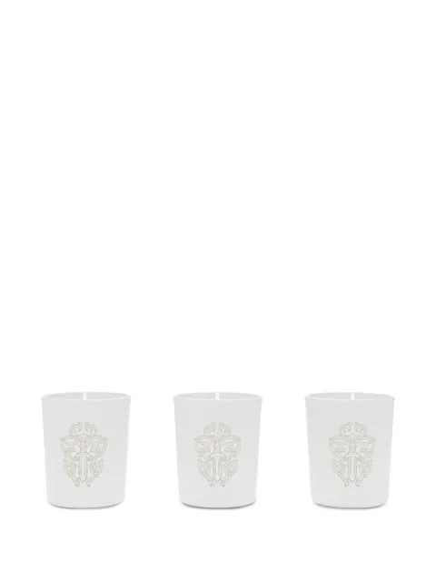 Chrome Hearts logo-print candle (set of three)