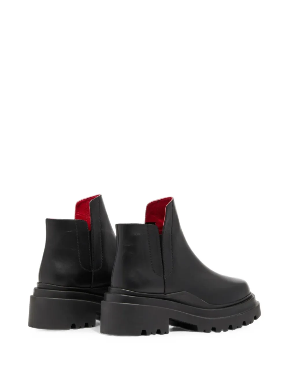 Plan C chunky-sole ankle boots Zwart