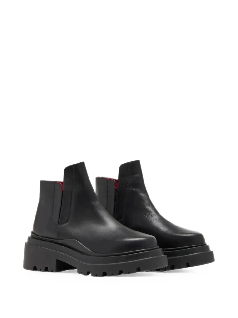 Plan C chunky-sole ankle boots Zwart