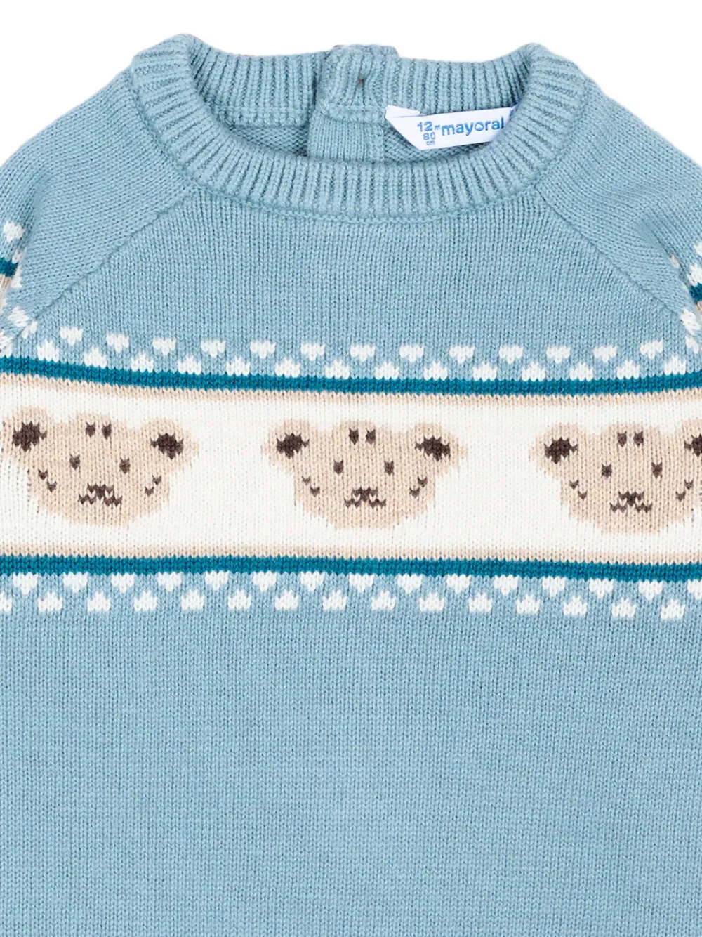 Mayoral Trui met raglan mouwen en beer-intarsia Blauw