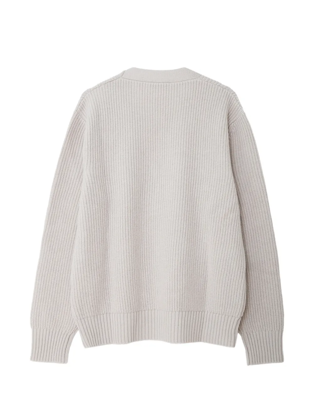 Lardini Ribgebreid vest met opgestikte zak Beige