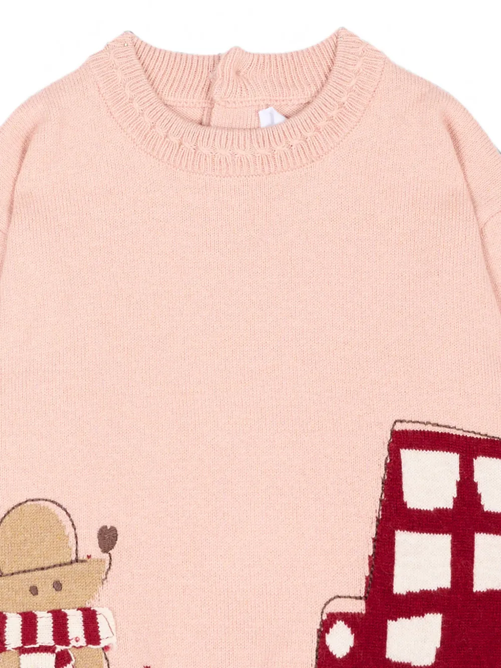 Mayoral Intarsia trui met knoopsluiting Roze