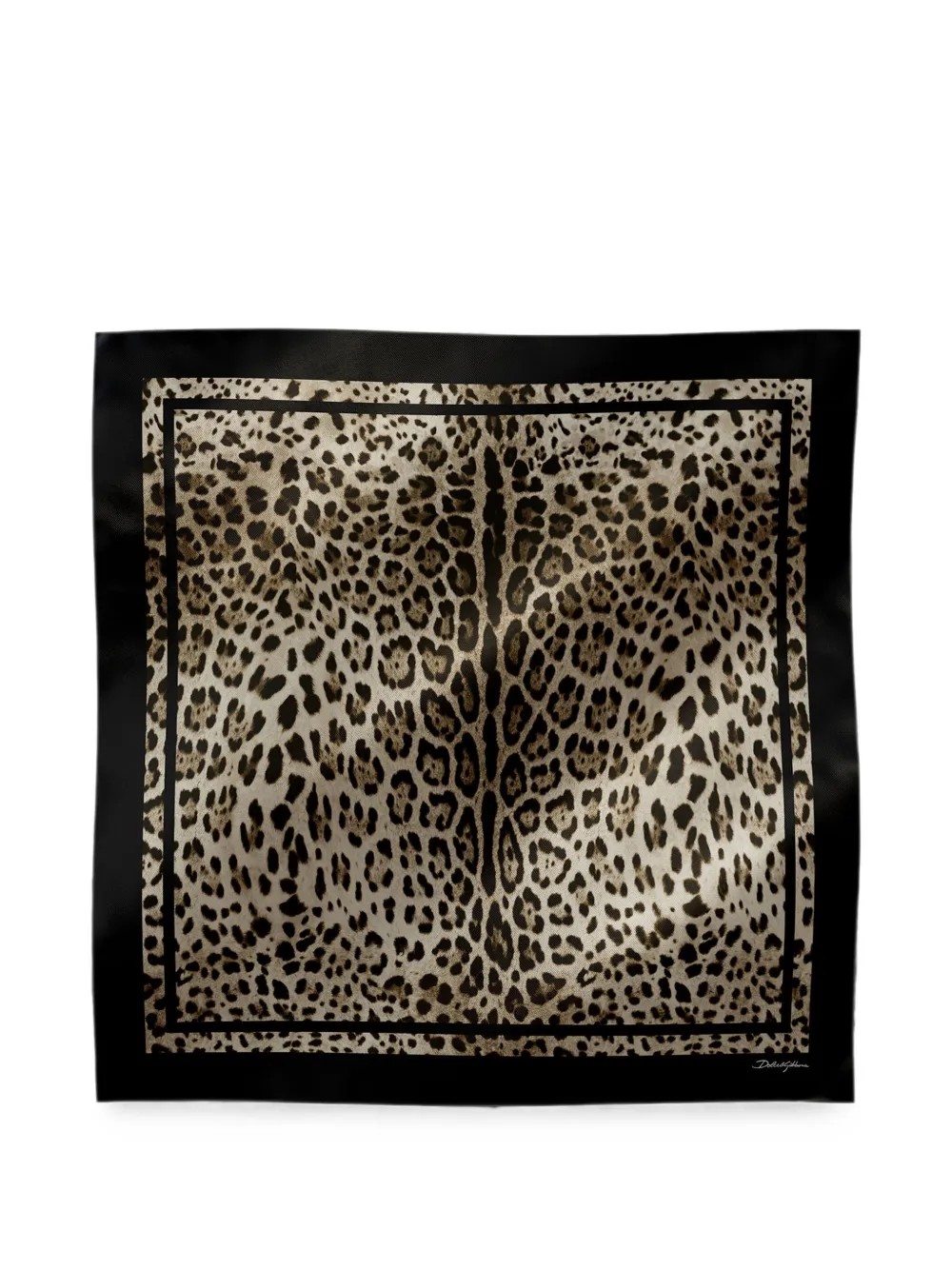 Dolce & Gabbana leopard-print silk twill foulard (90x90) - Nude