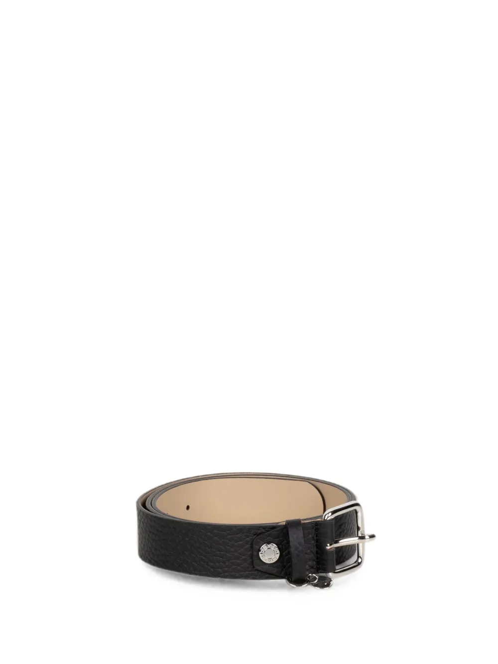 GIANNI CHIARINI Leren riem met gespsluiting Zwart