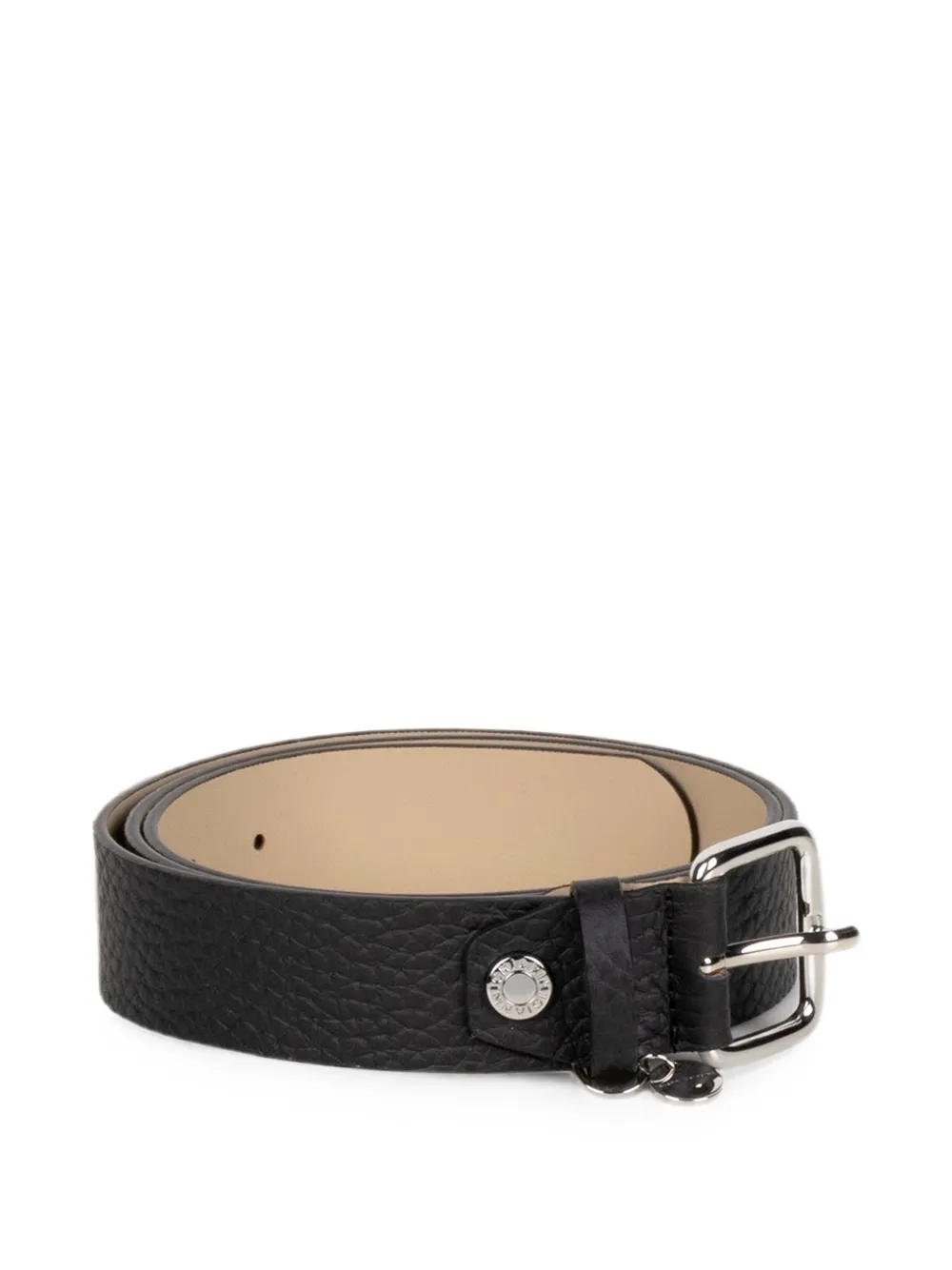 GIANNI CHIARINI grained leather buckle-fastening belt - Nero