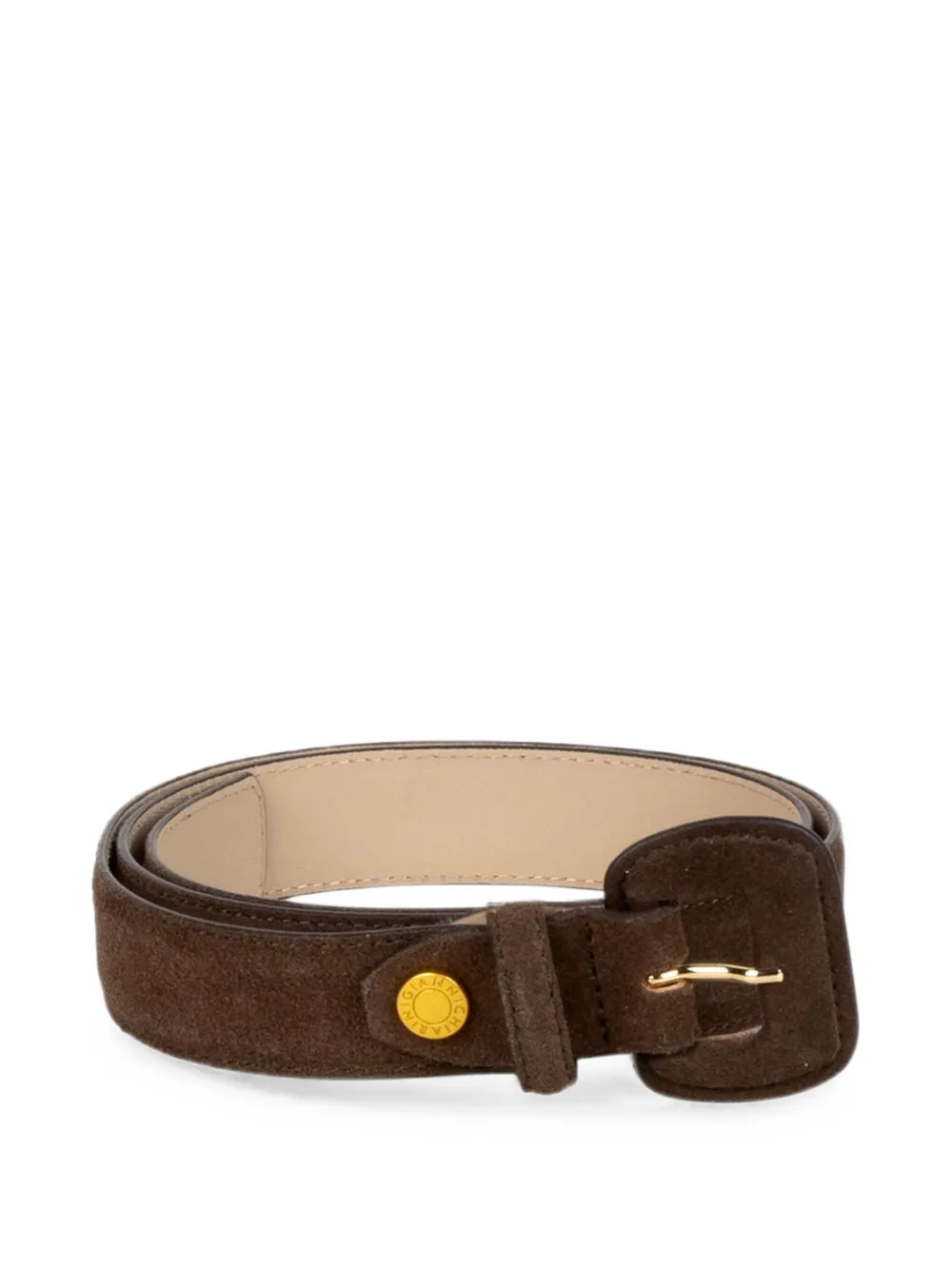 GIANNI CHIARINI suede buckle belt - Marrone