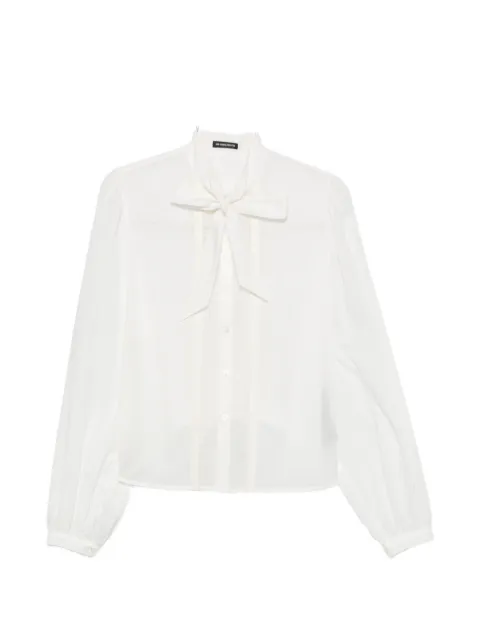 Ann Demeulemeester bow-detail pinstripe-trim blouse