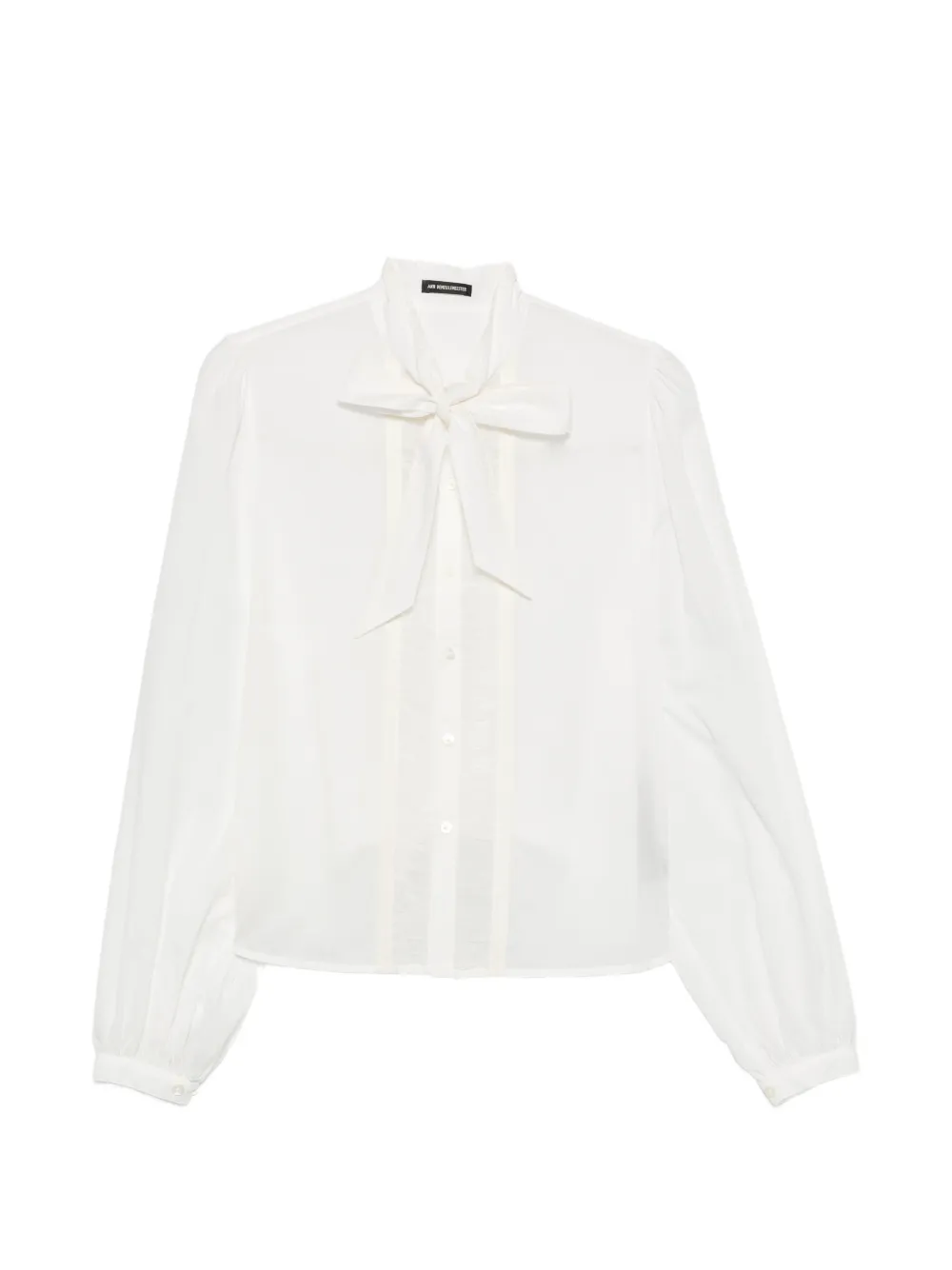 Ann Demeulemeester Blouse met krijtstreep en strikdetail Wit