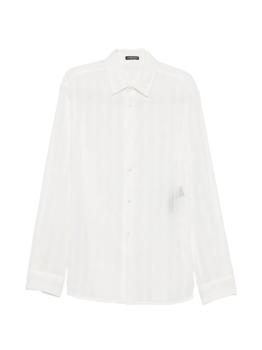 Ann Demeulemeester pinstripe-pattern long-sleeve shirt - Bianco