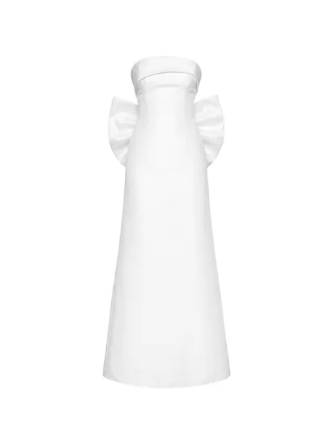 POST MERIDIEM L'Instant bow-detail strapless maxi dress