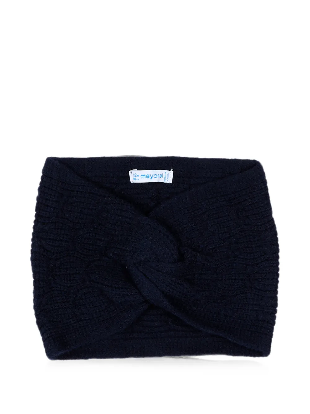 Mayoral Kabelgebreide accessoires met bloemapplicatie Blauw
