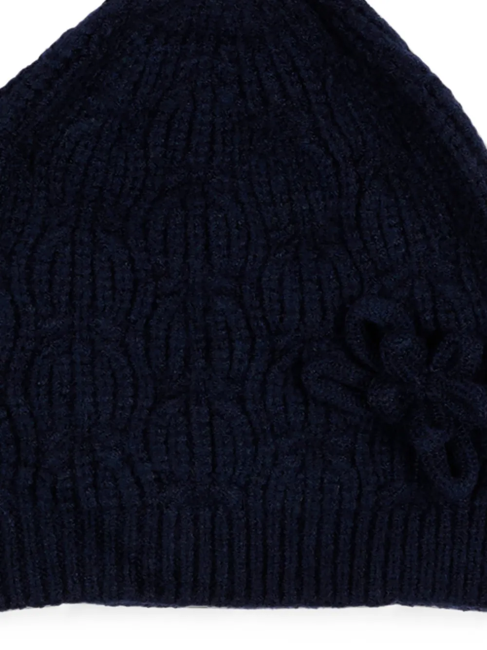 Mayoral Kabelgebreide accessoires met bloemapplicatie Blauw