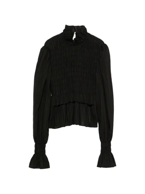 Ann Demeulemeester smocked ruffled blouse