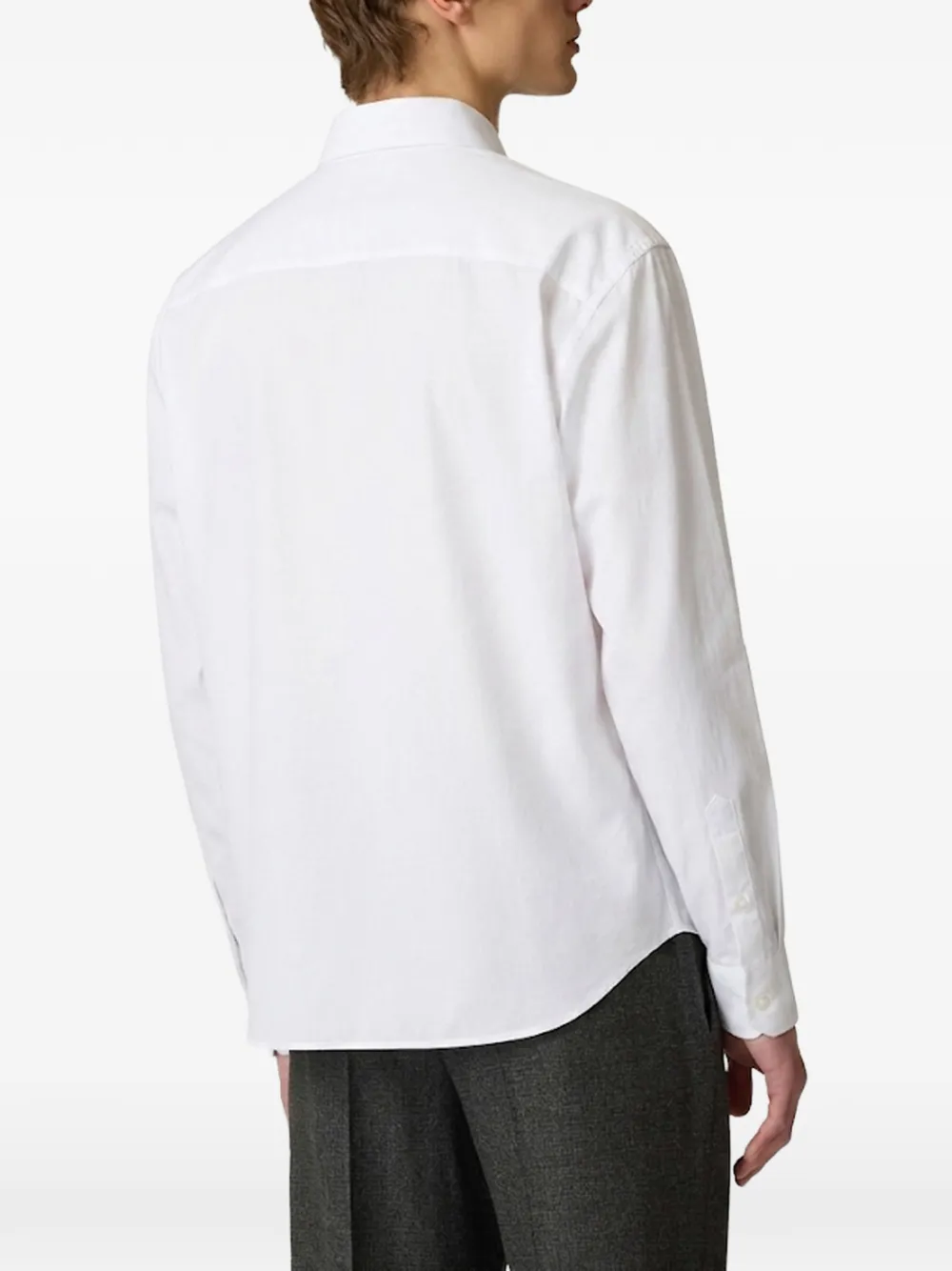 Lardini Overhemd met geborduurd logo Wit