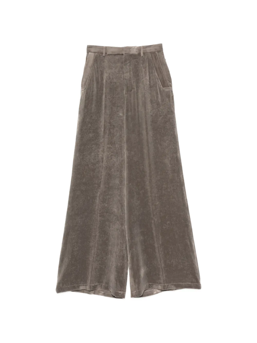 Rick Owens velvet-effect palazzo pants - Grigio