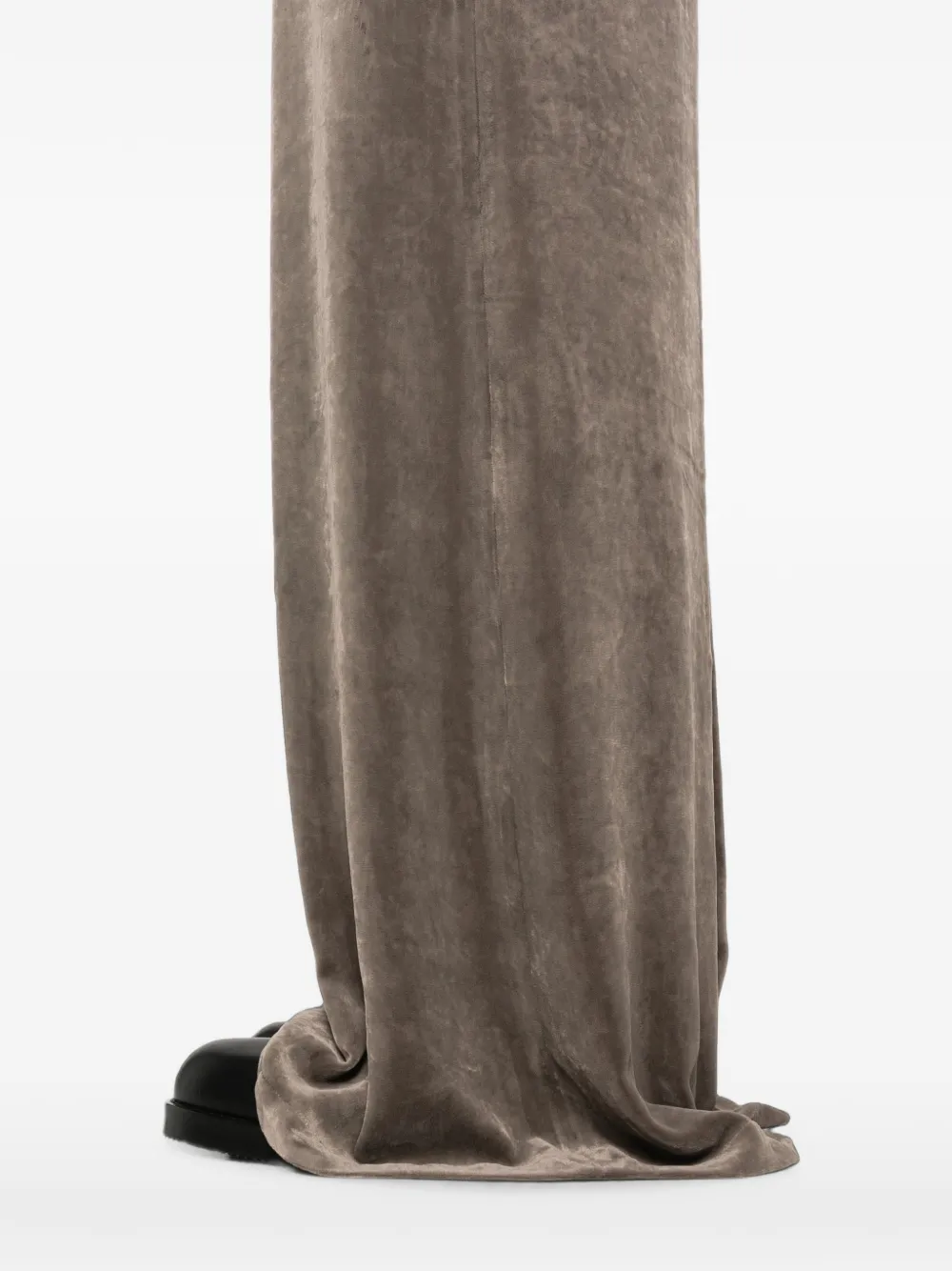 Rick Owens Palazzo broek met fluwelen effect Grijs