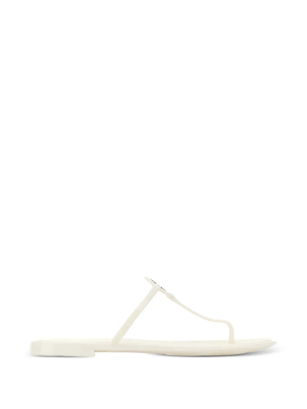 Tory Burch White leather Mini Miller thong slippers - Toni neutri