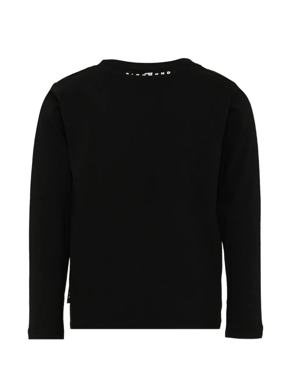 John Richmond Junior T-shirt met lange mouwen en logo-print Zwart