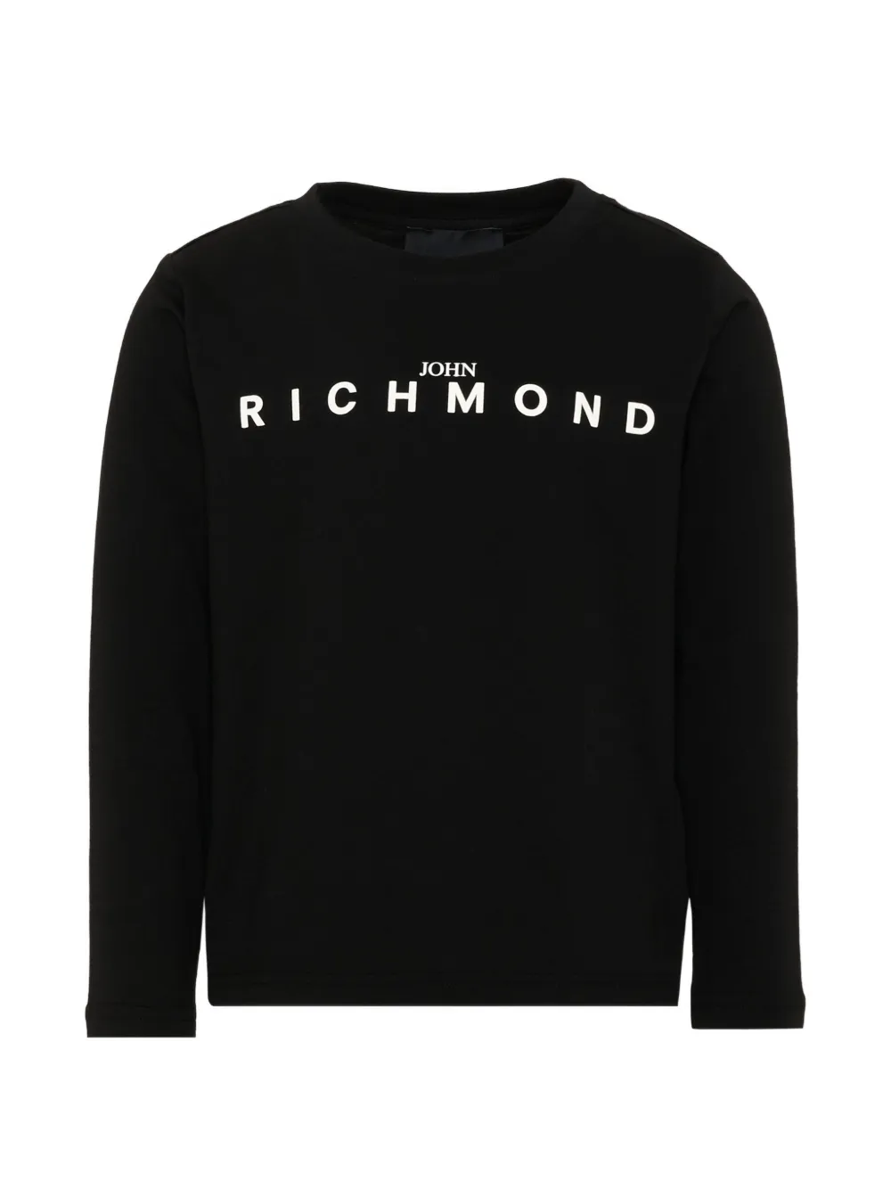 John Richmond Junior logo-print long-sleeve T-shirt - Nero