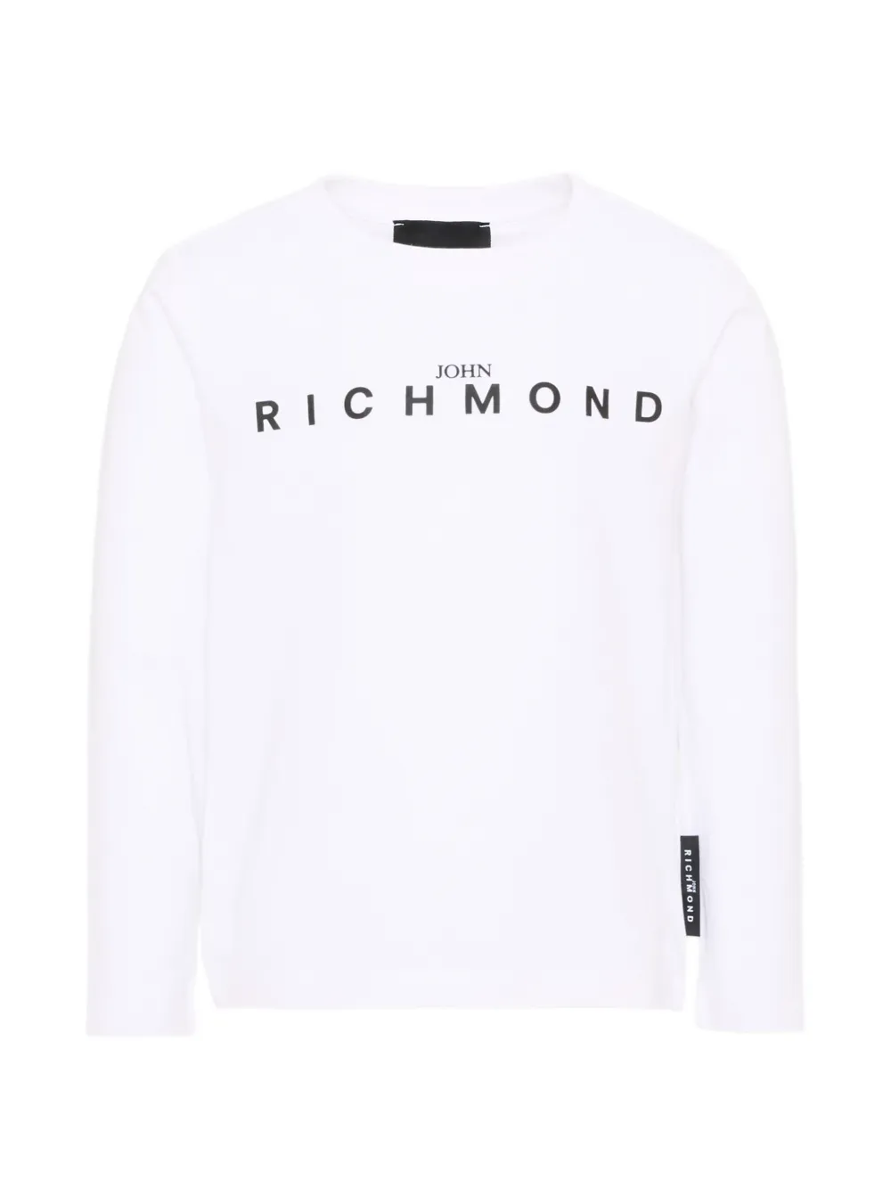 John Richmond Junior logo-print long-sleeve T-shirt - Bianco